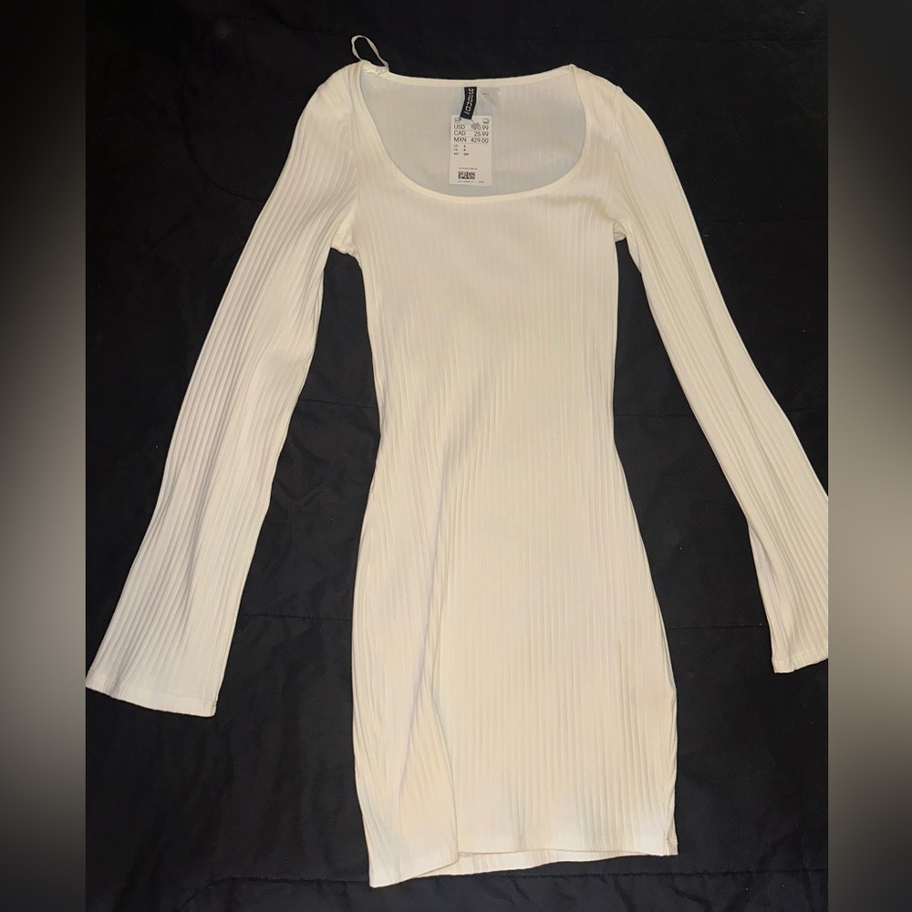 H&M white mini dress